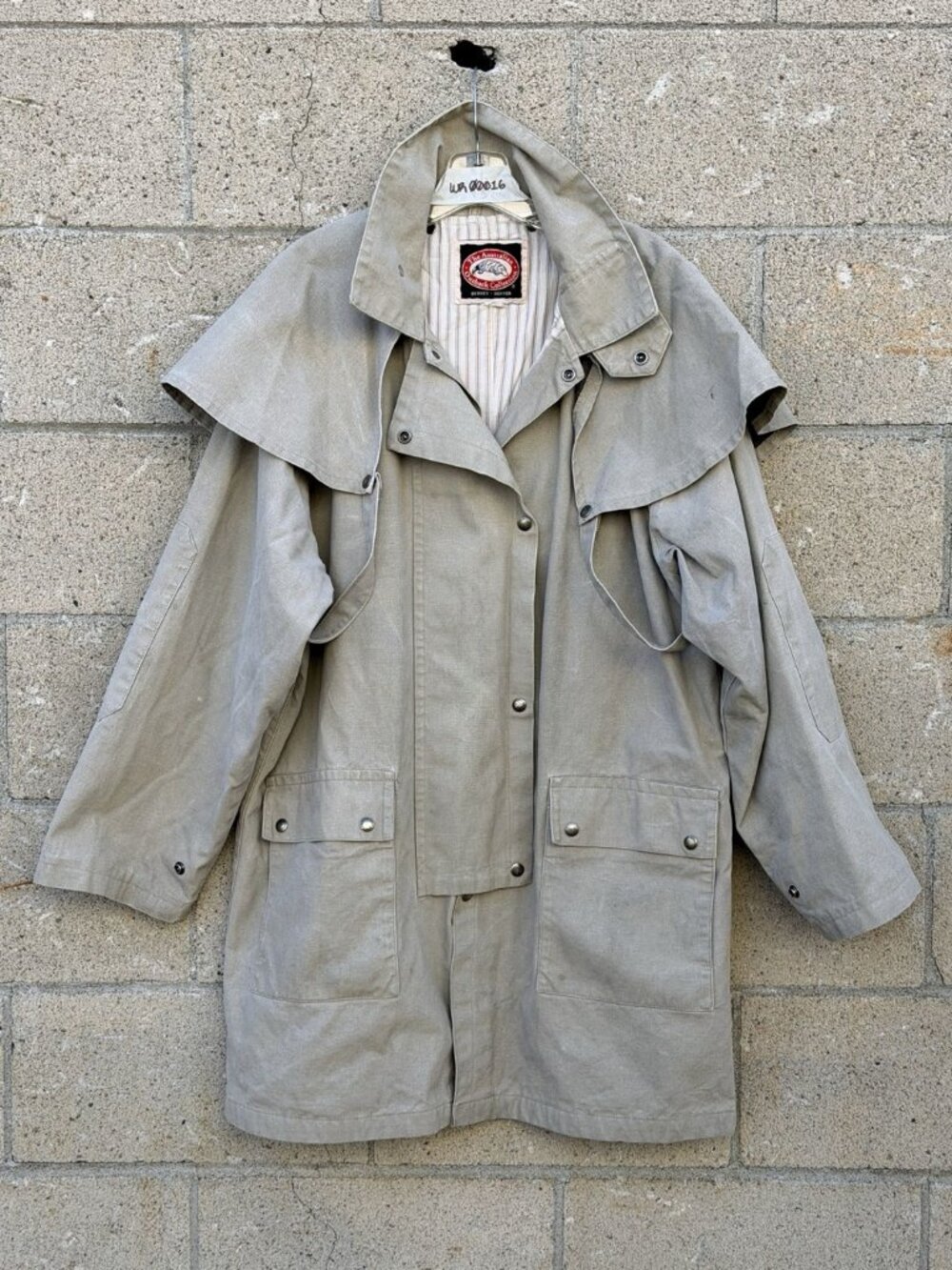 The Australian Outback Collection Canvas Duster Coat Mens XL Khaki Cape